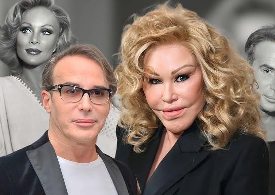 Portret Jocelyn Wildenstein z bliska, podkreślający jej charakterystyczne rysy twarzy i wyraziste oczy.